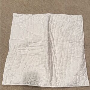 NWOT Quilted pottery Barn off-white Europeon pillow sham
